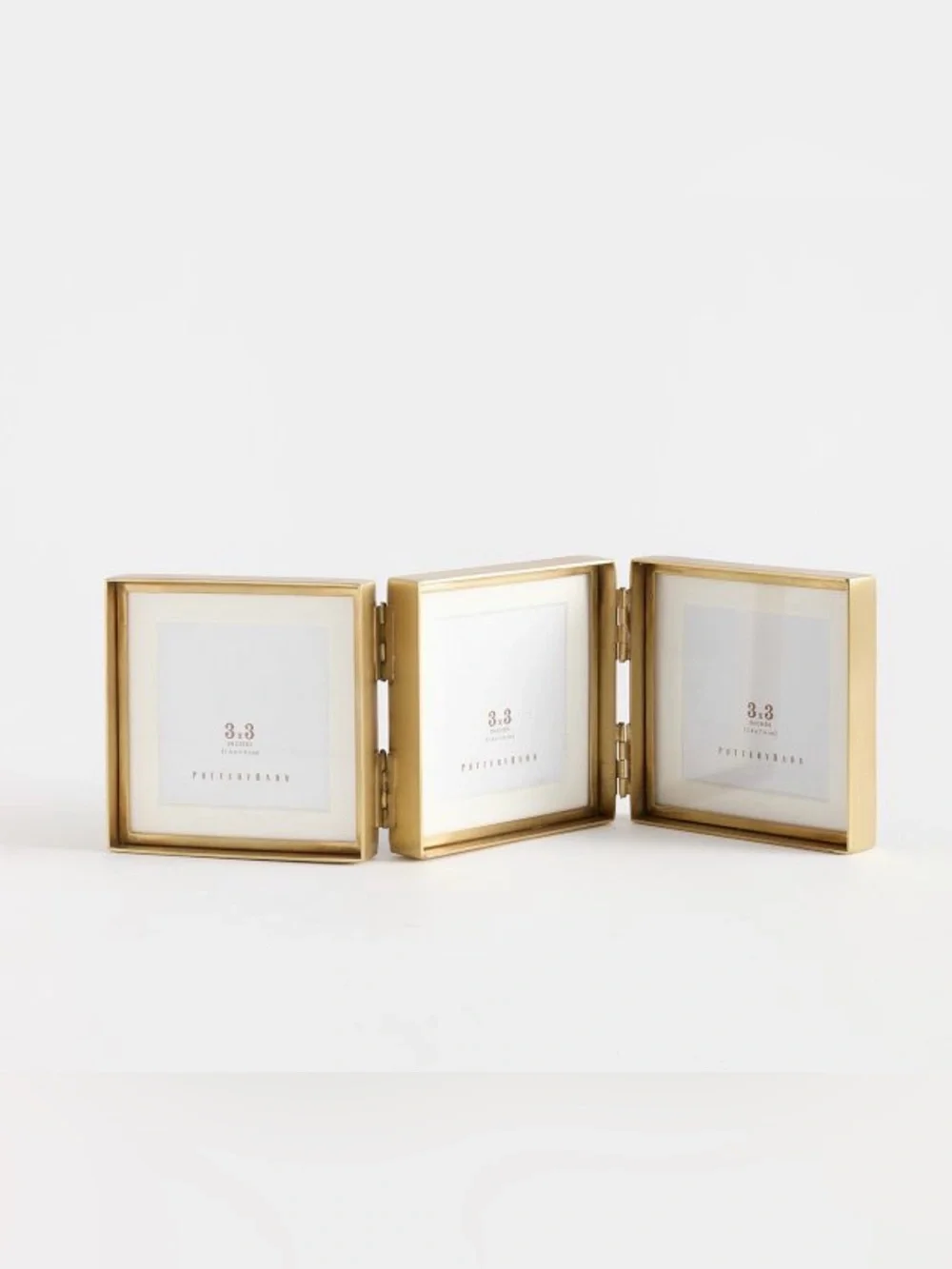 Pottery Barn Stowe Foldable Frames. Brass Finish.  Brand New